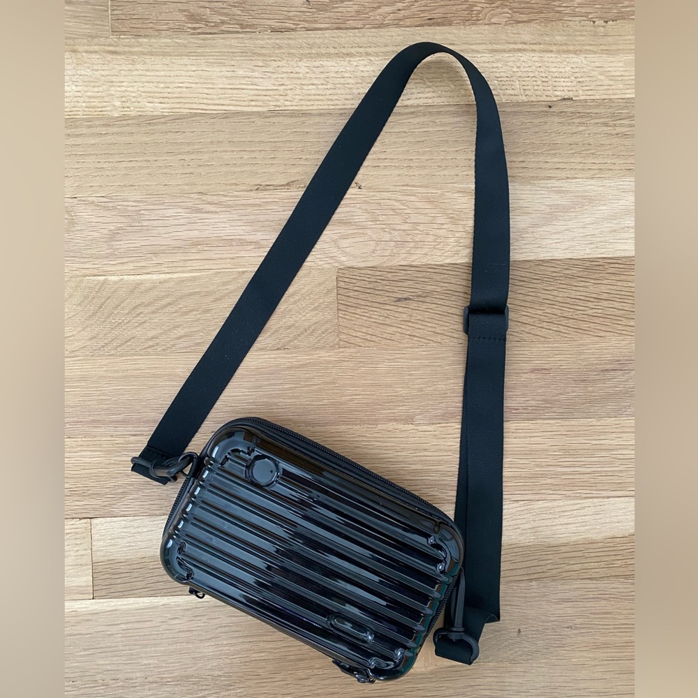 Mini Black Luggage Hard Top Purse
